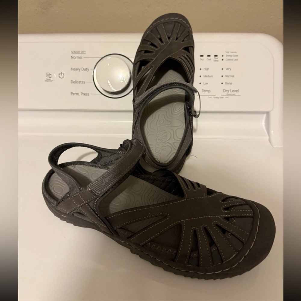 JAMBU J Sport Poppy Dark Grey Sport/Adventure Outdoor Women’s Sandals 10M